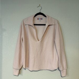 Urban Outfitters Cream V-Neck Knit Sweater